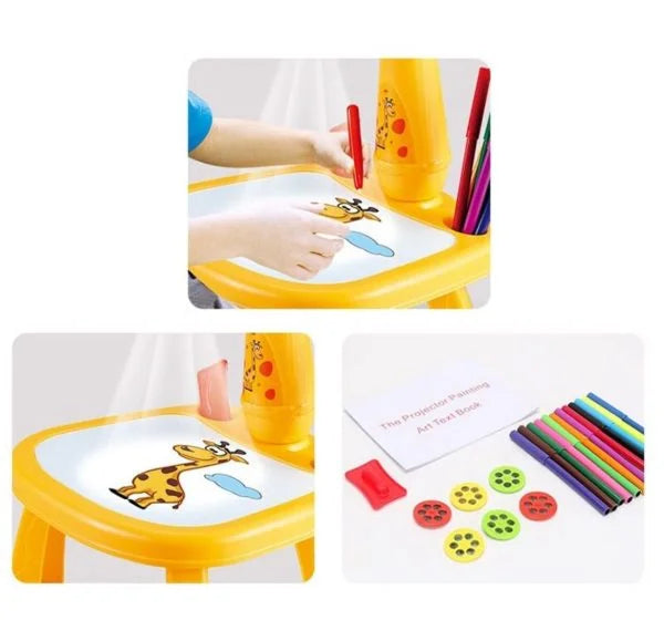 LED Projector Board Giraffe | Hand Writing Painting Desk for Children