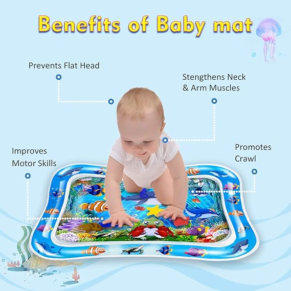 Inflatable Leakproof Water Mat For Kids / Inflatable Tummy Time Mat