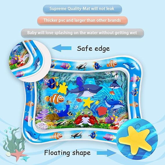 Inflatable Leakproof Water Mat For Kids / Inflatable Tummy Time Mat