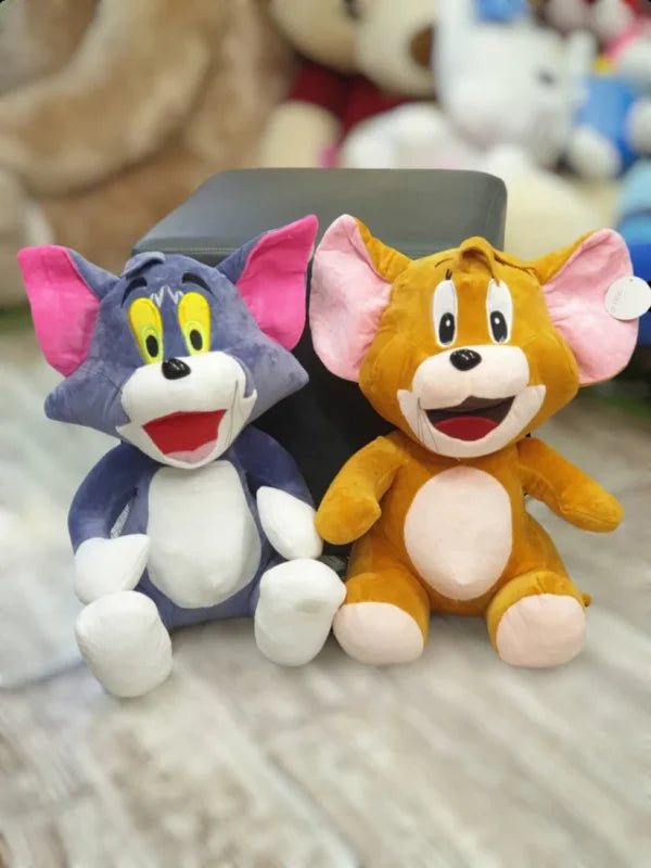 The Naughty Tom & The Clever Jerry Soft Stuffed Cat Mouse Plush Toy For Kids