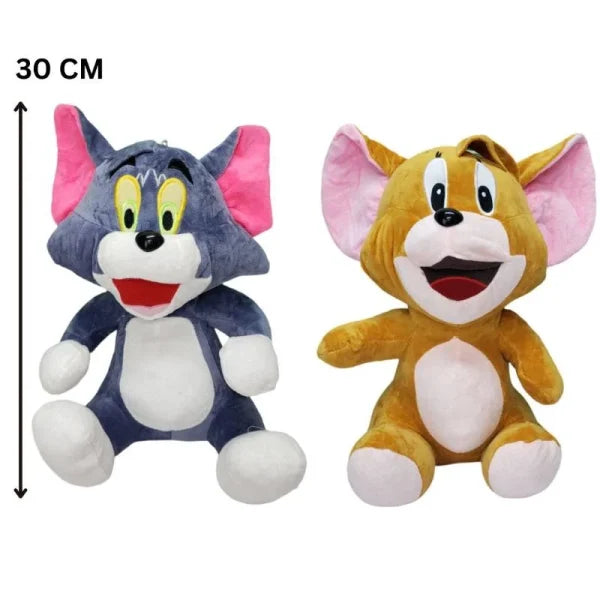 The Naughty Tom & The Clever Jerry Soft Stuffed Cat Mouse Plush Toy For Kids