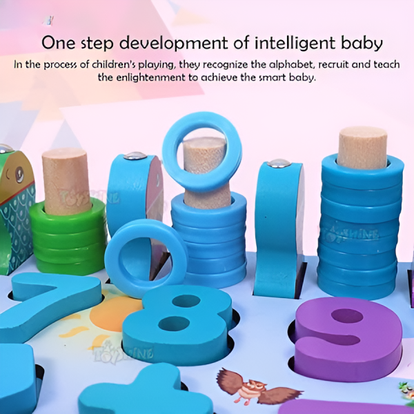 Puzzle Sorting Learning Board Toys | Abc, Numbers, Shapes, Abacus, Fish Picking Activity And Animals