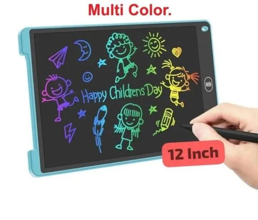 LCD Writing Tablet For Kids | 12 Inch Multi Colour LCD Screen | Erasable Digital Drawing Pad