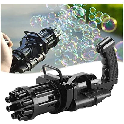 8 Hole Massive Bubble Gun, Automatic Bubble Maker Electric Bubble Gun