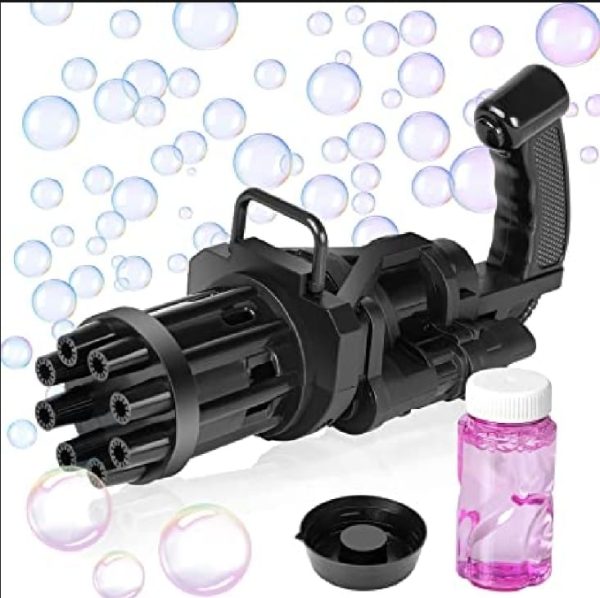 8 Hole Massive Bubble Gun, Automatic Bubble Maker Electric Bubble Gun