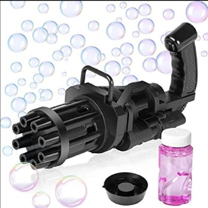 8 Hole Massive Bubble Gun, Automatic Bubble Maker Electric Bubble Gun