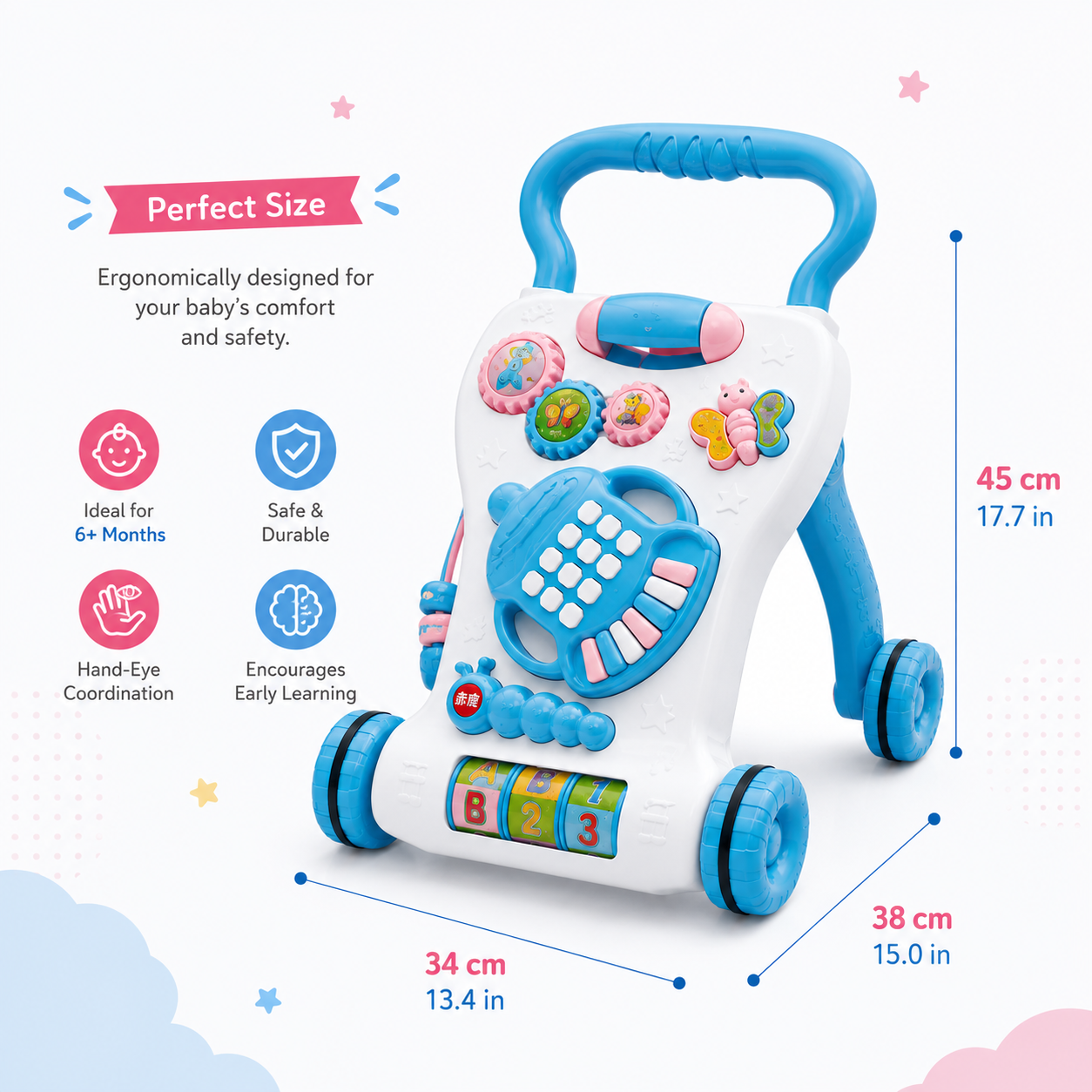 HUANGER Baby Musical Walker IMPORTED