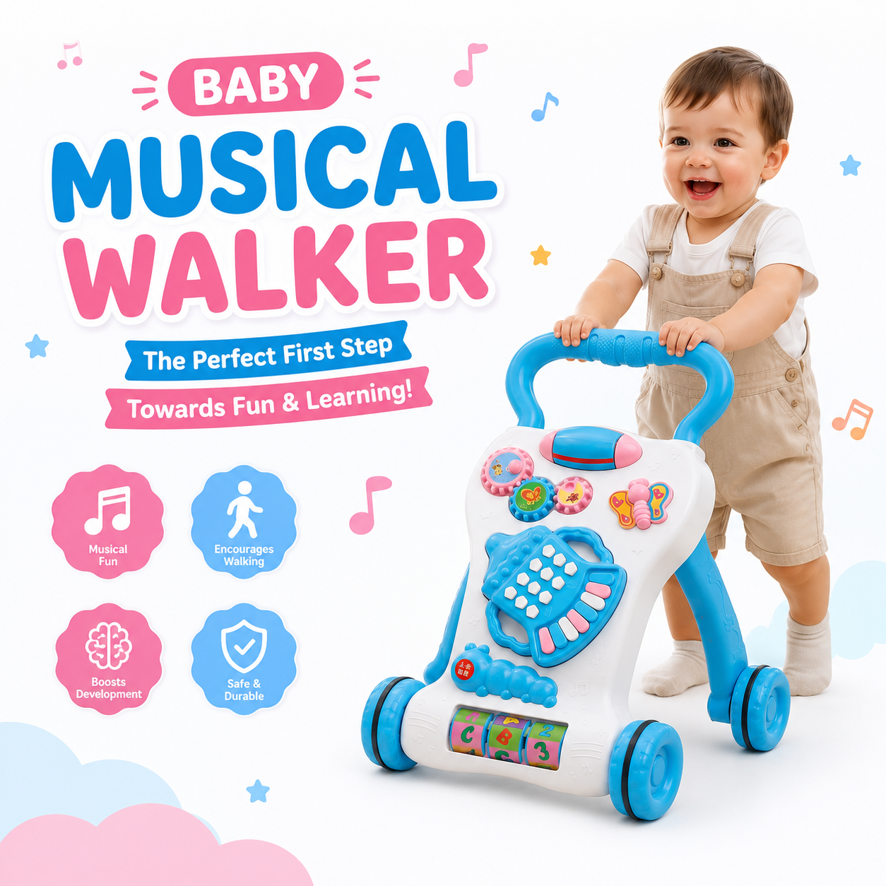 HUANGER Baby Musical Walker IMPORTED