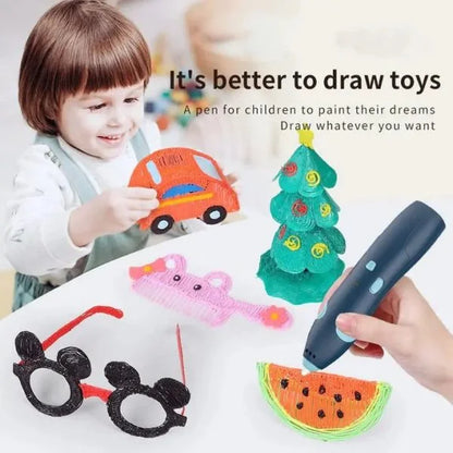 Diy 3d Drawing Pen for Kids  | Low Temperature 3d Printing Pen | Digital Display, Rechargeable