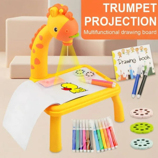 LED Projector Board Giraffe | Hand Writing Painting Desk for Children