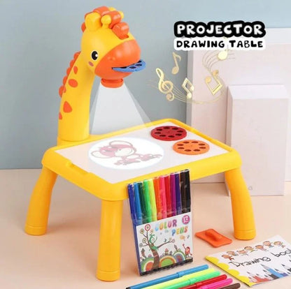 LED Projector Board Giraffe | Hand Writing Painting Desk for Children