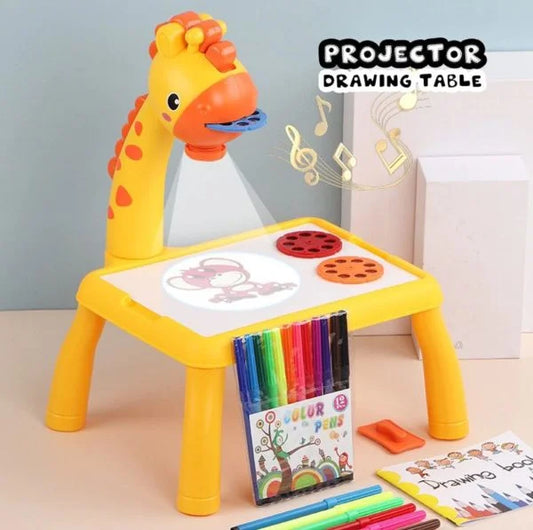 LED Projector Board Giraffe | Hand Writing Painting Desk for Children