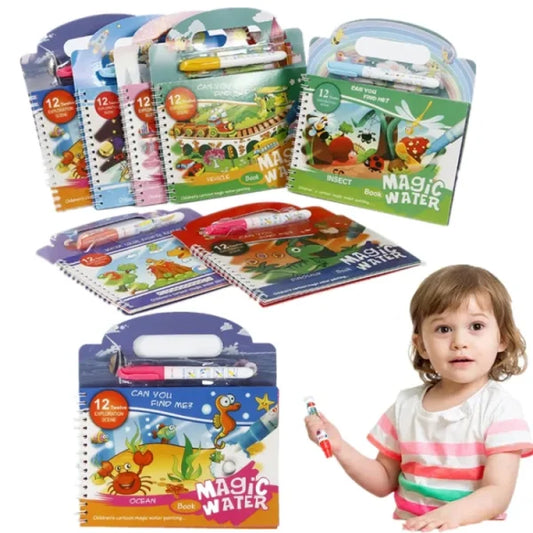 Magic Water Book 12 Exploration Scene | Creative Children Magical Drawing Books With Pen