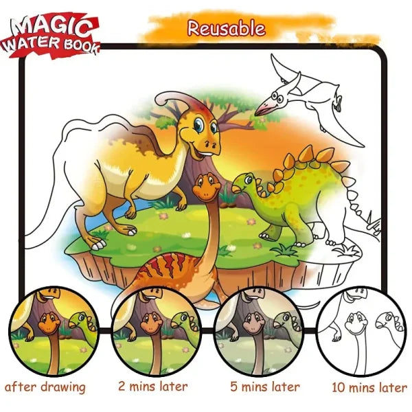 Magic Water Book 12 Exploration Scene | Creative Children Magical Drawing Books With Pen