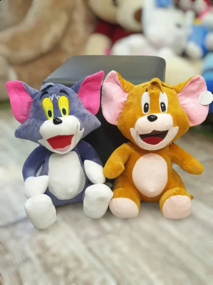 The Naughty Tom & The Clever Jerry Soft Stuffed Cat Mouse Plush Toy For Kids
